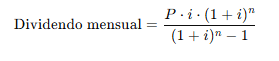 Fórmula para calcular dividendo.